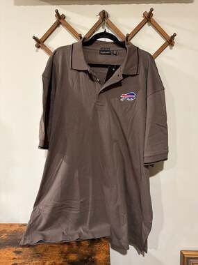 Dunbrooke Buffalo Bills Pima Cotton Polo Shirt Size 2XL Brown